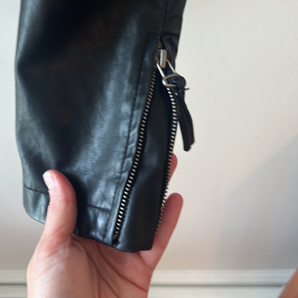 Lulu’s Up on a Tuesday Black Vegan Leather Jacket.  Size Large. - Picture 7 of 14